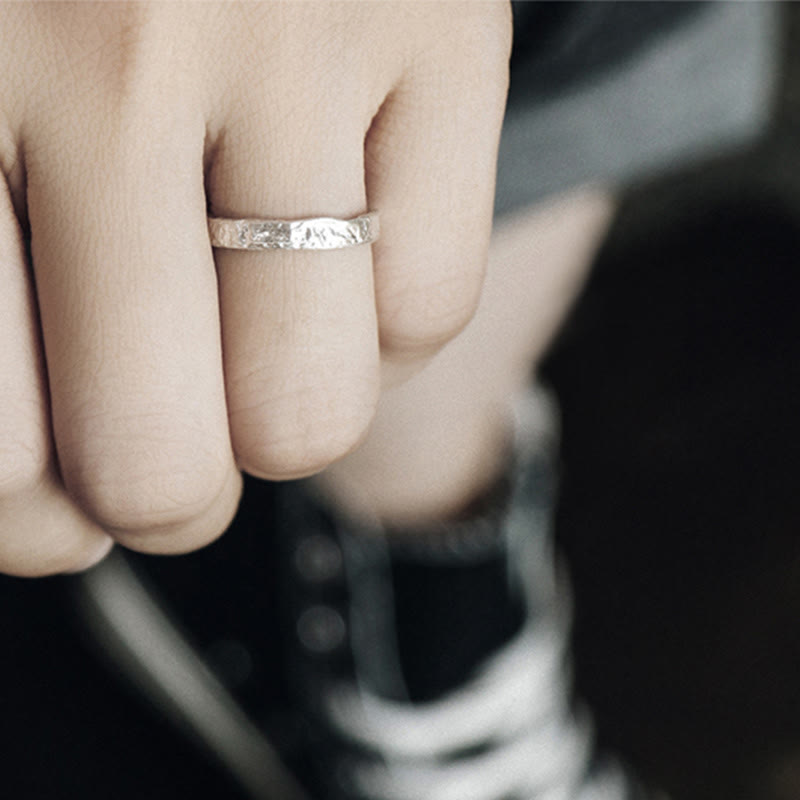 Fortune Jewel 925 Sterling Silver Simple Design Blessing Couple Ring