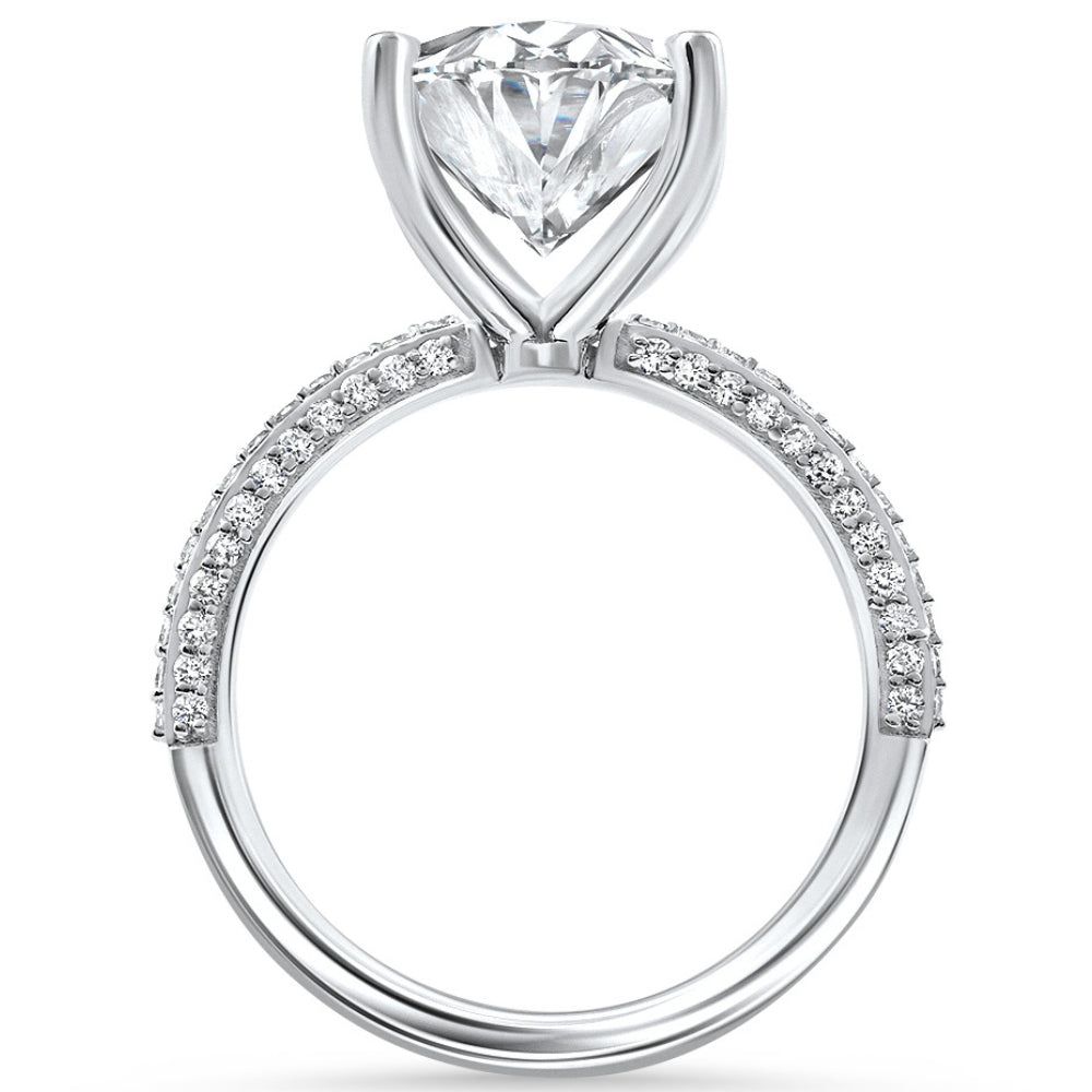 Certified 3.44Ct Cassidy Radiant Cut Diamond Engagement Ring 14k Gold Lab Grown