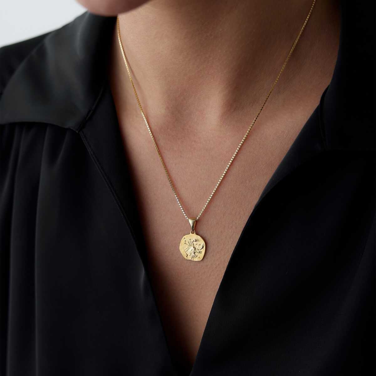 14k Gold Scorpio Zodiac Necklace