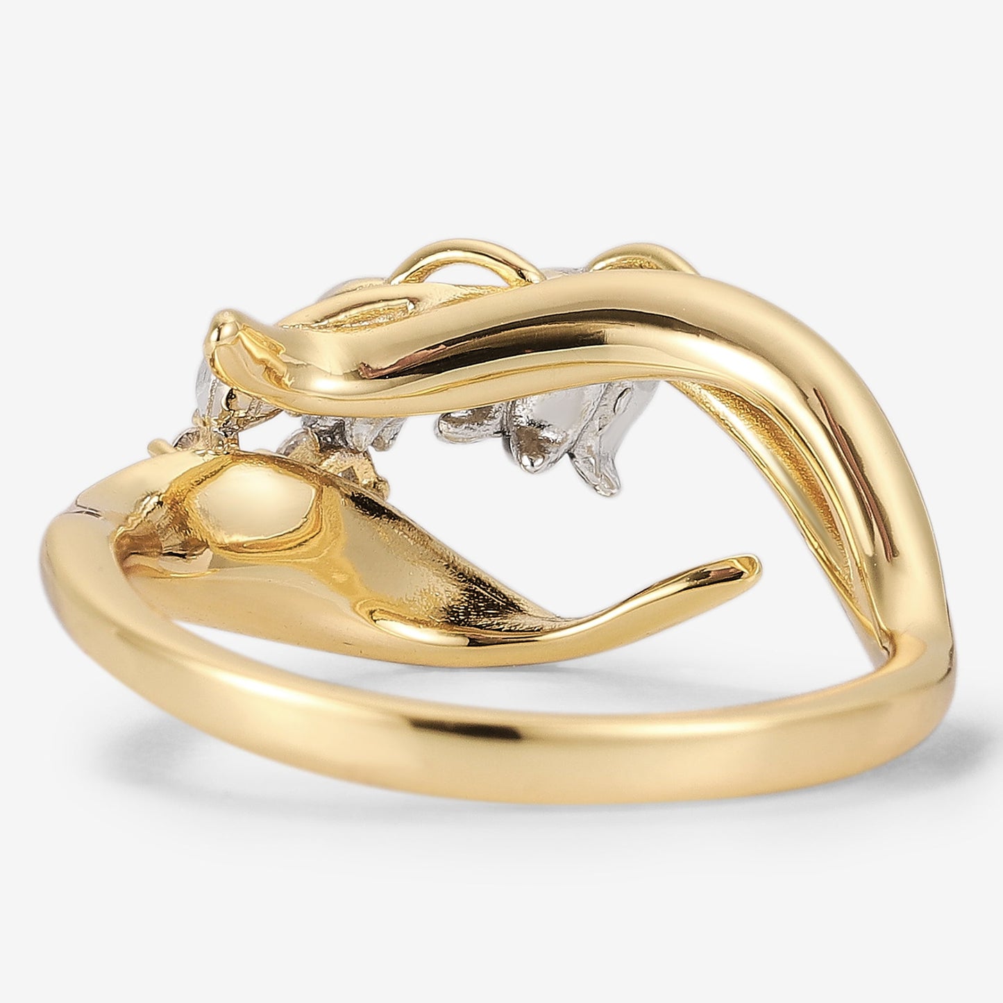 Lily Of The Valley Engagement Ring With Moissanite