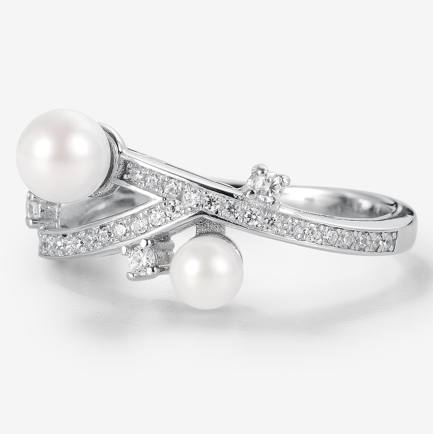 Gemini Zodiac Pearl Engagement Ring