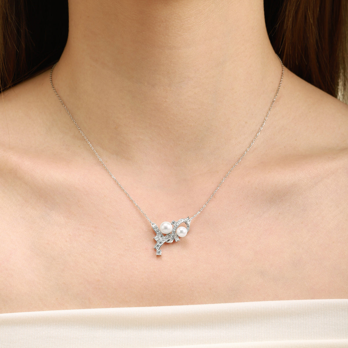 Gemini Zodiac Pearl Necklace