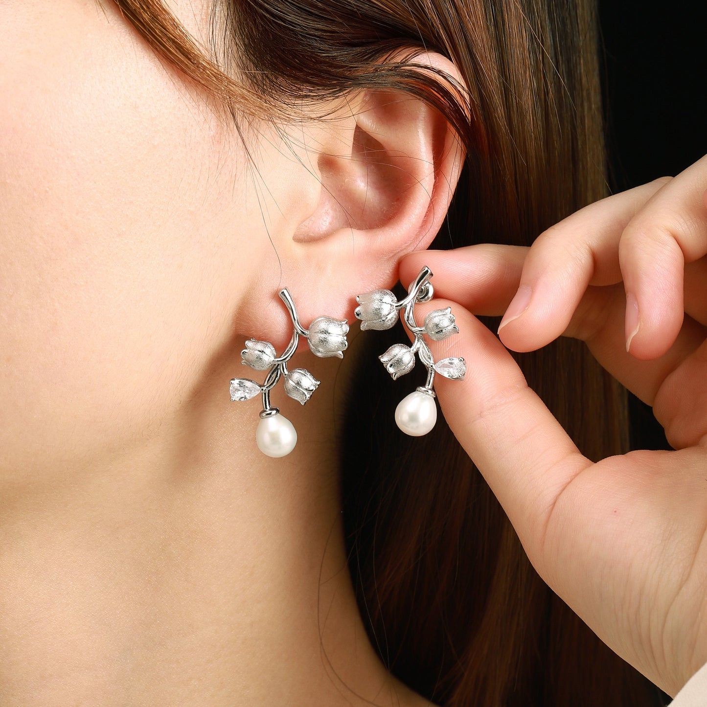 Lahela Jewelry Lily of the Valley Earrings Set 2pcs