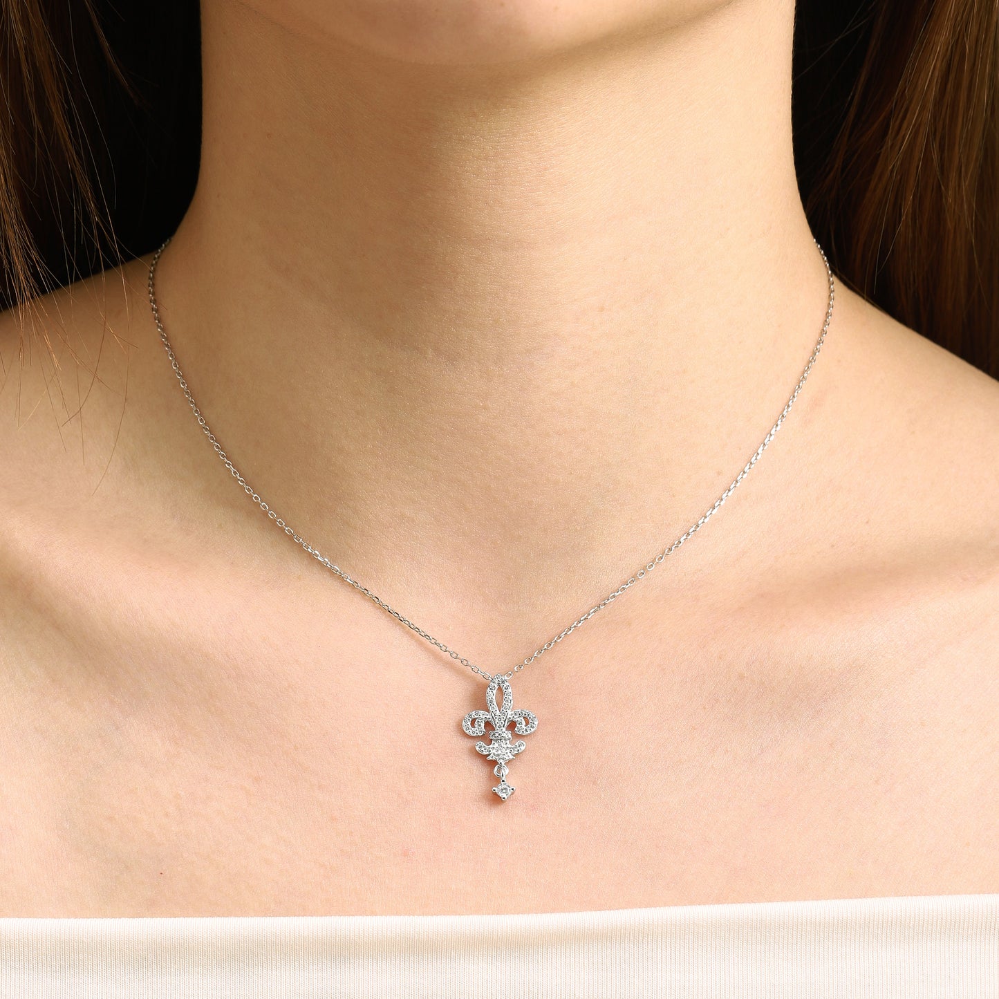 Nature Inspired Iris Flower Necklace
