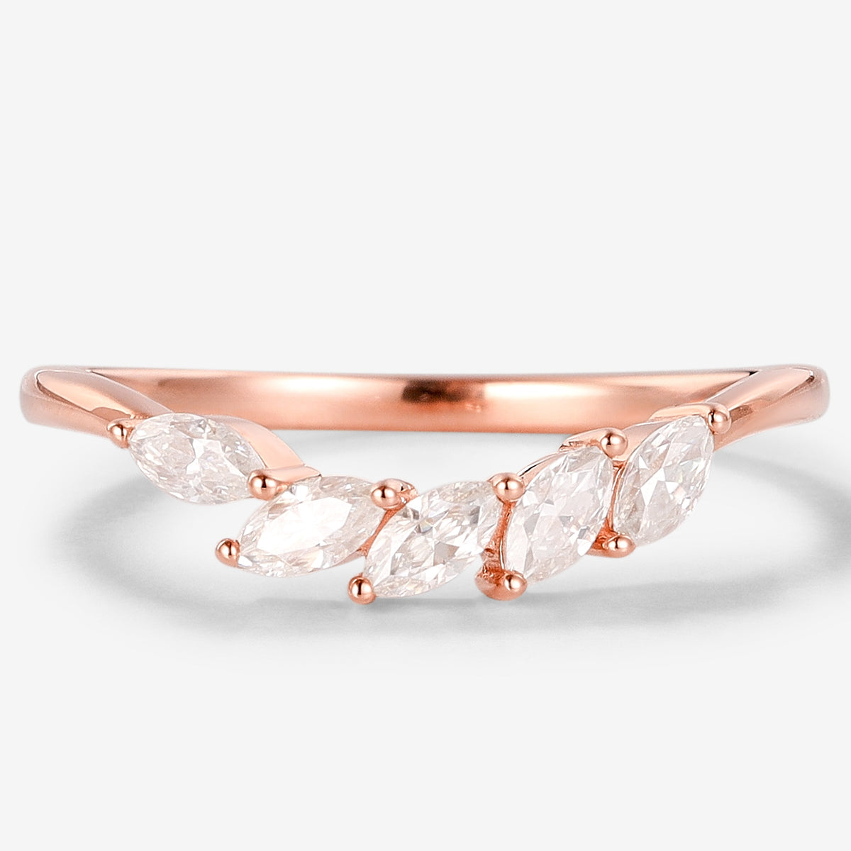 Moissanite Channel-Set Stackable Wedding Band