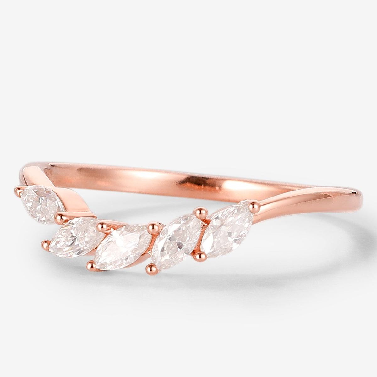 Moissanite Channel-Set Stackable Wedding Band