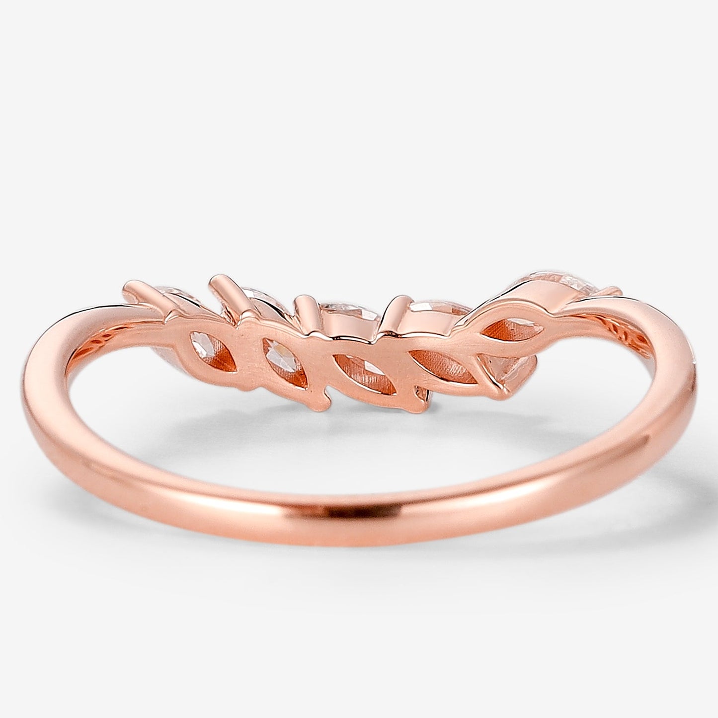 Moissanite Channel-Set Stackable Wedding Band