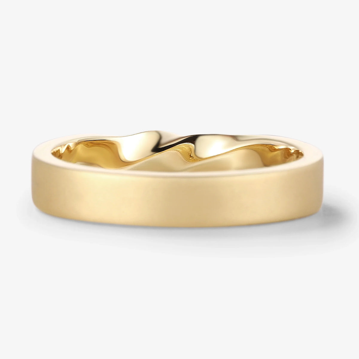 Mens Leaf Wedding Band – Rose & Leaf Engraved Ring for Him