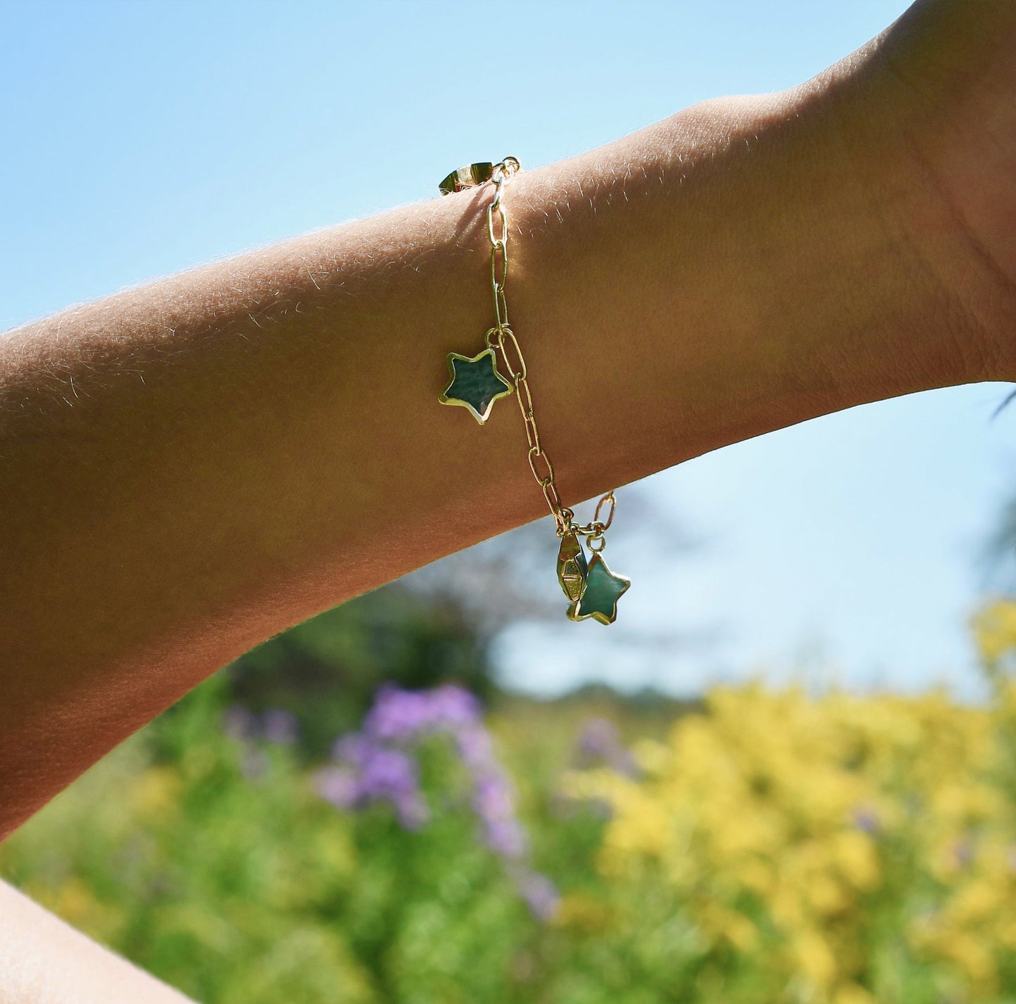 Lumi Star Bracelet: Amazonite