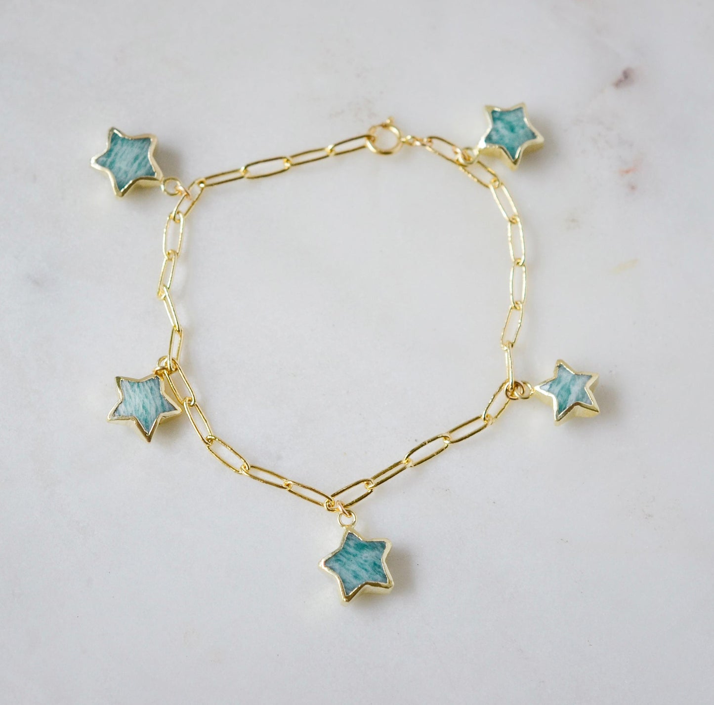 Lumi Star Bracelet: Amazonite