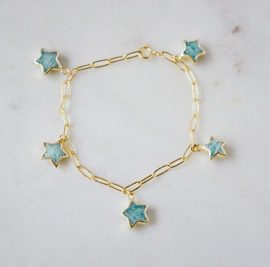 Lumi Star Bracelet: Amazonite
