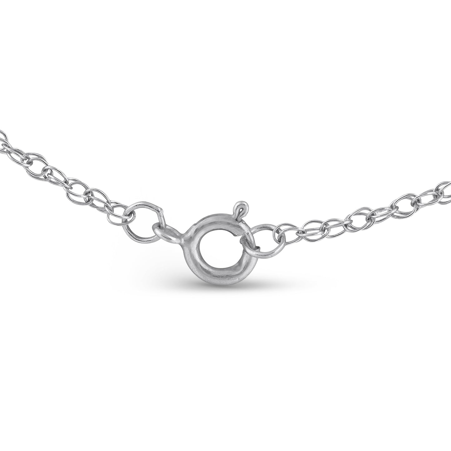F/VS1 1.01Ct GIA Certified Natural Diamond Pendant 14k White Gold Necklace