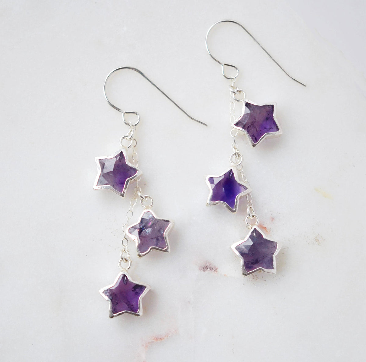 Amethyst Stargazer Earrings