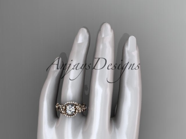 Flower Engagement Ring Nature Inspired Wedding Ring 1 Carat Lab Grown Diamond Ring IGI Certified