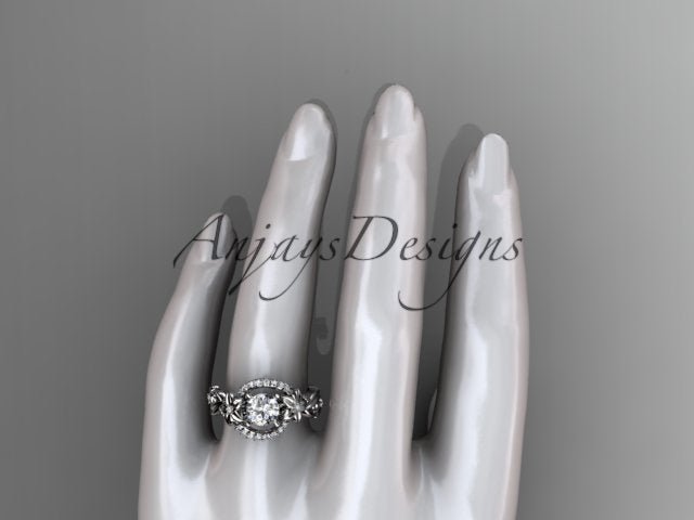 Flower Engagement Ring Nature Inspired Wedding Ring 1 Carat Lab Grown Diamond Ring IGI Certified