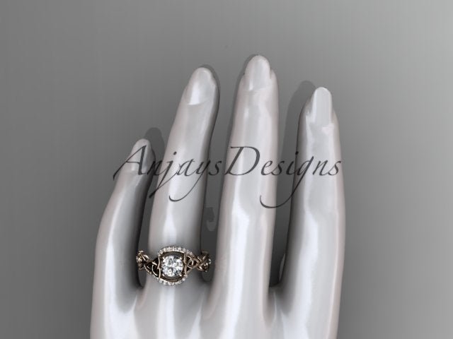 1 Carat Diamond Celtic Engagement Ring Trinity Knot Wedding Ring Nature Inspired IGI Certified