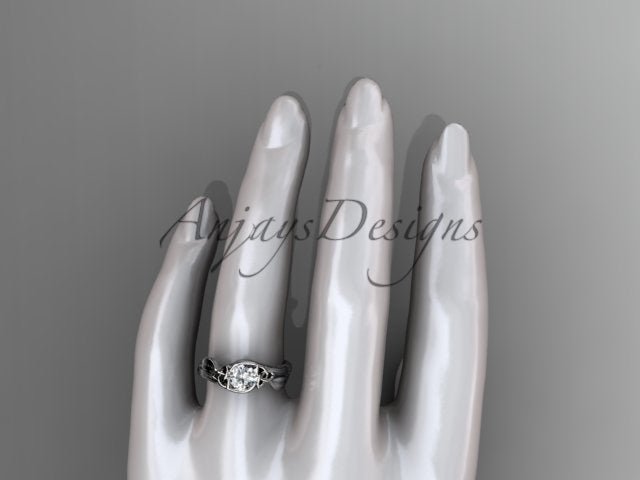 Nature Inspired Celtic Engagement Ring 1 Carat Lab Grown Diamond Ring Trinity Knot Ring IGI Certified
