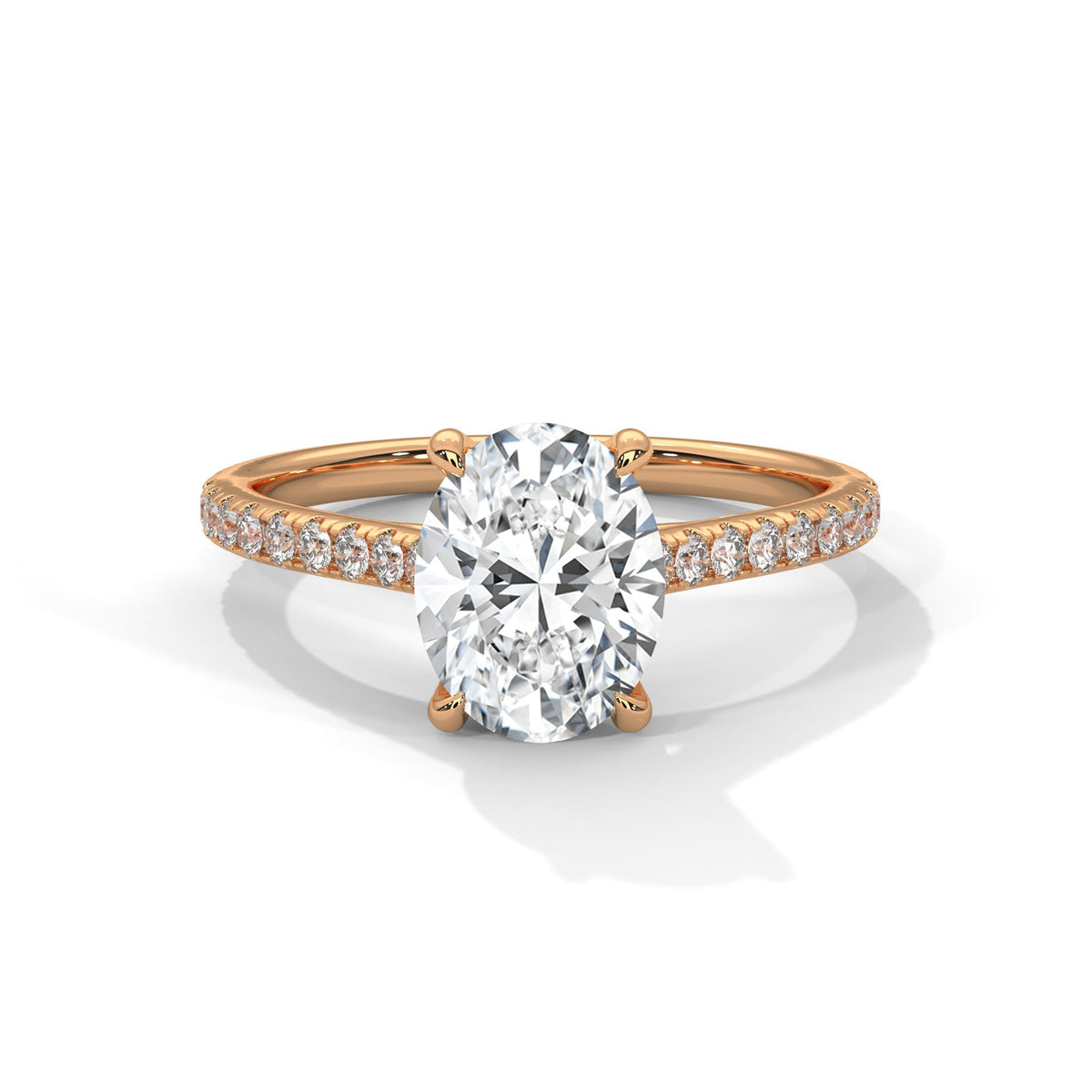 2 Carat Oval Lab Grown Diamond Engagement Ring IGI Certified