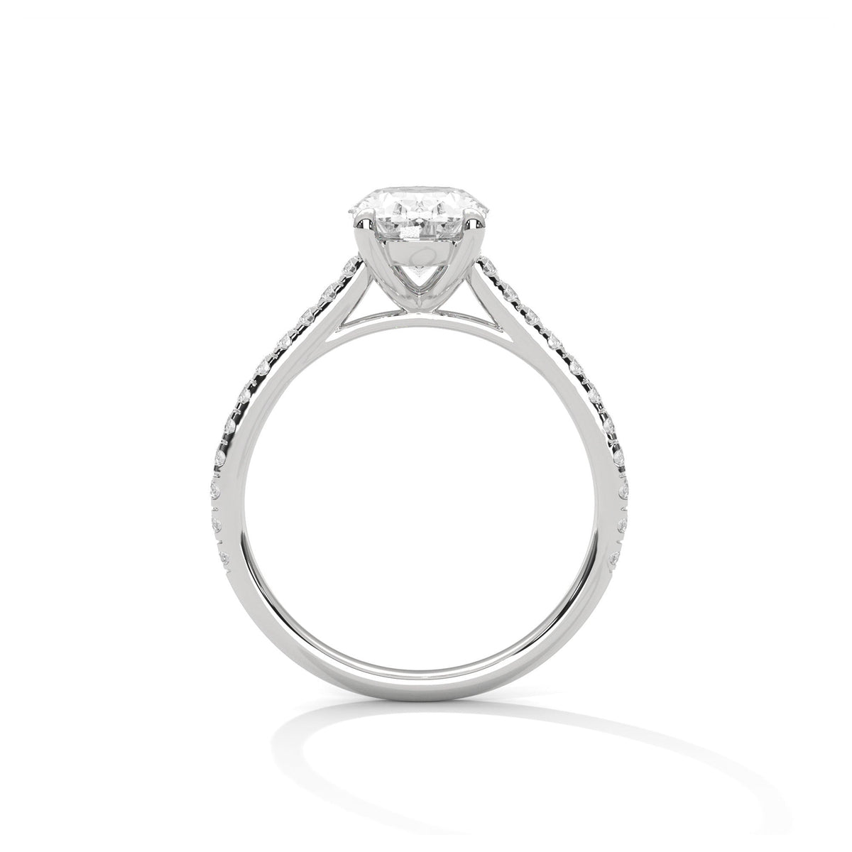 2 Carat Oval Lab Grown Diamond Engagement Ring IGI Certified