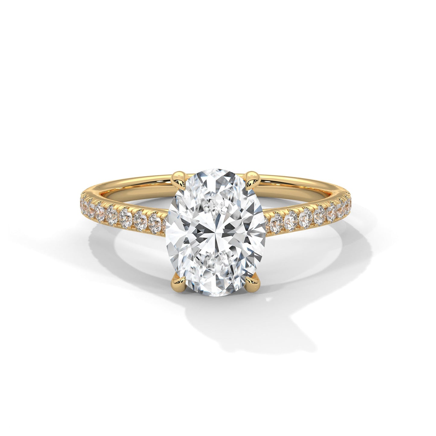 2 Carat Oval Lab Grown Diamond Engagement Ring IGI Certified