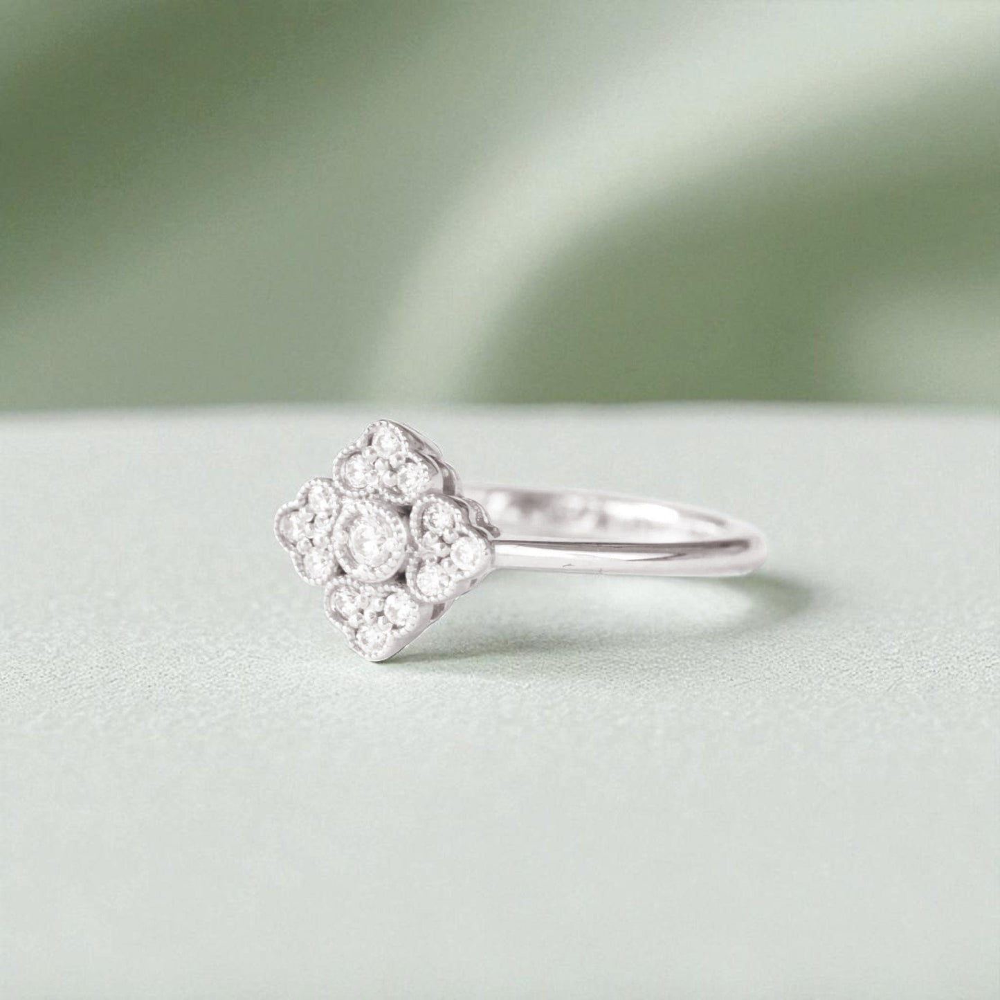 Antique Style Diamond Engagement Ring