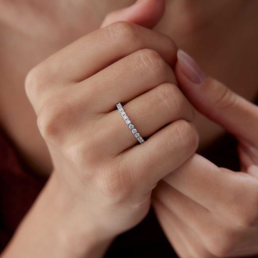 14K Gold Eternity Band Ring