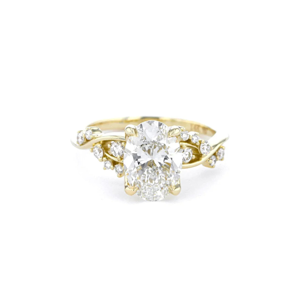Chic Oval Cut 3.0 Ct Side Stone 925 Sterling Silver Wedding Ring Set