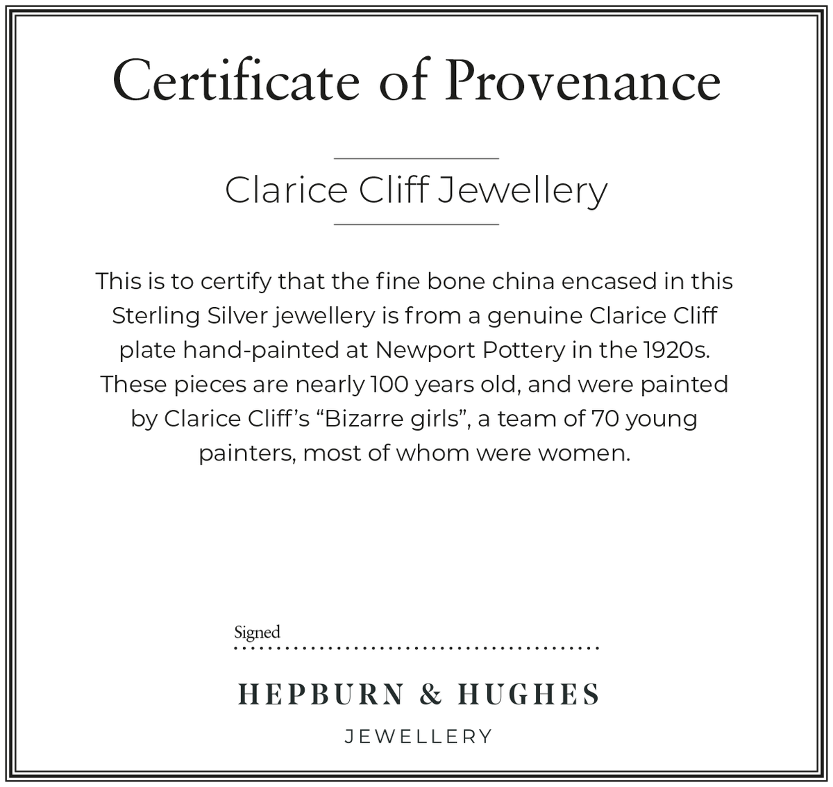 Bizarre Collection 20mm Clarice Cliff Necklaces | Upcycled Art Deco Sterling Silver Pendant