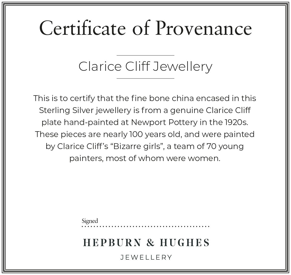 Crocus Clarice Cliff Art Deco Necklace | Upcycled Sterling Silver Heritage Jewellery