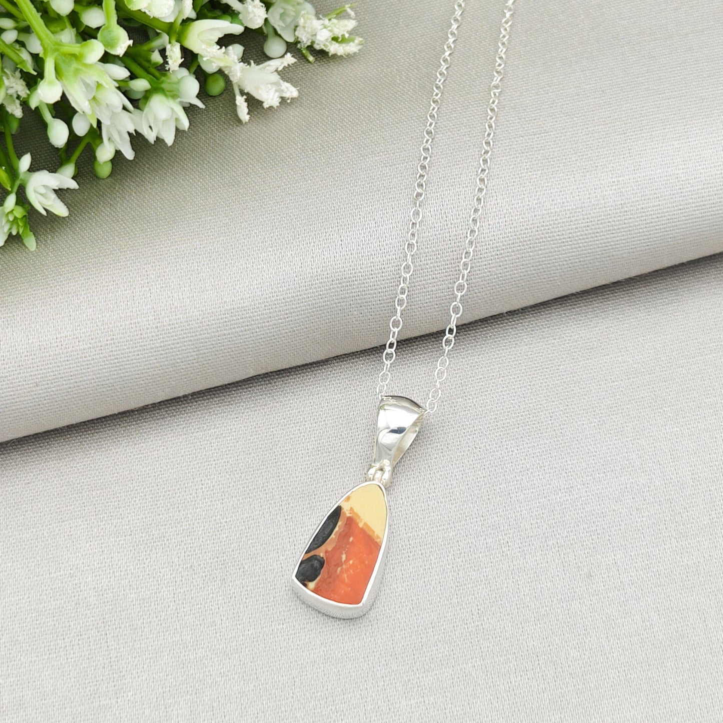 Bizarre Collection 20mm Clarice Cliff Necklaces | Upcycled Art Deco Sterling Silver Pendant