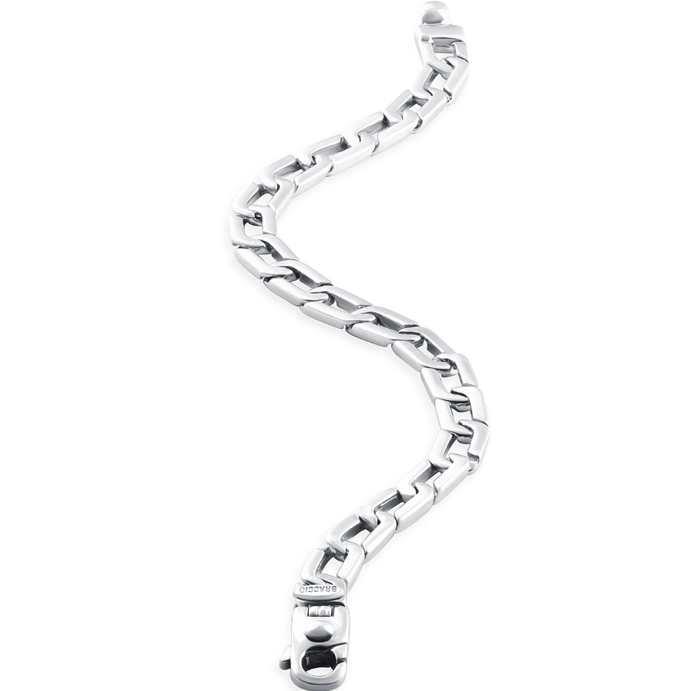 Braccio Men's 23 Gram Clip Link Solid Silver Bracelet 8.5"