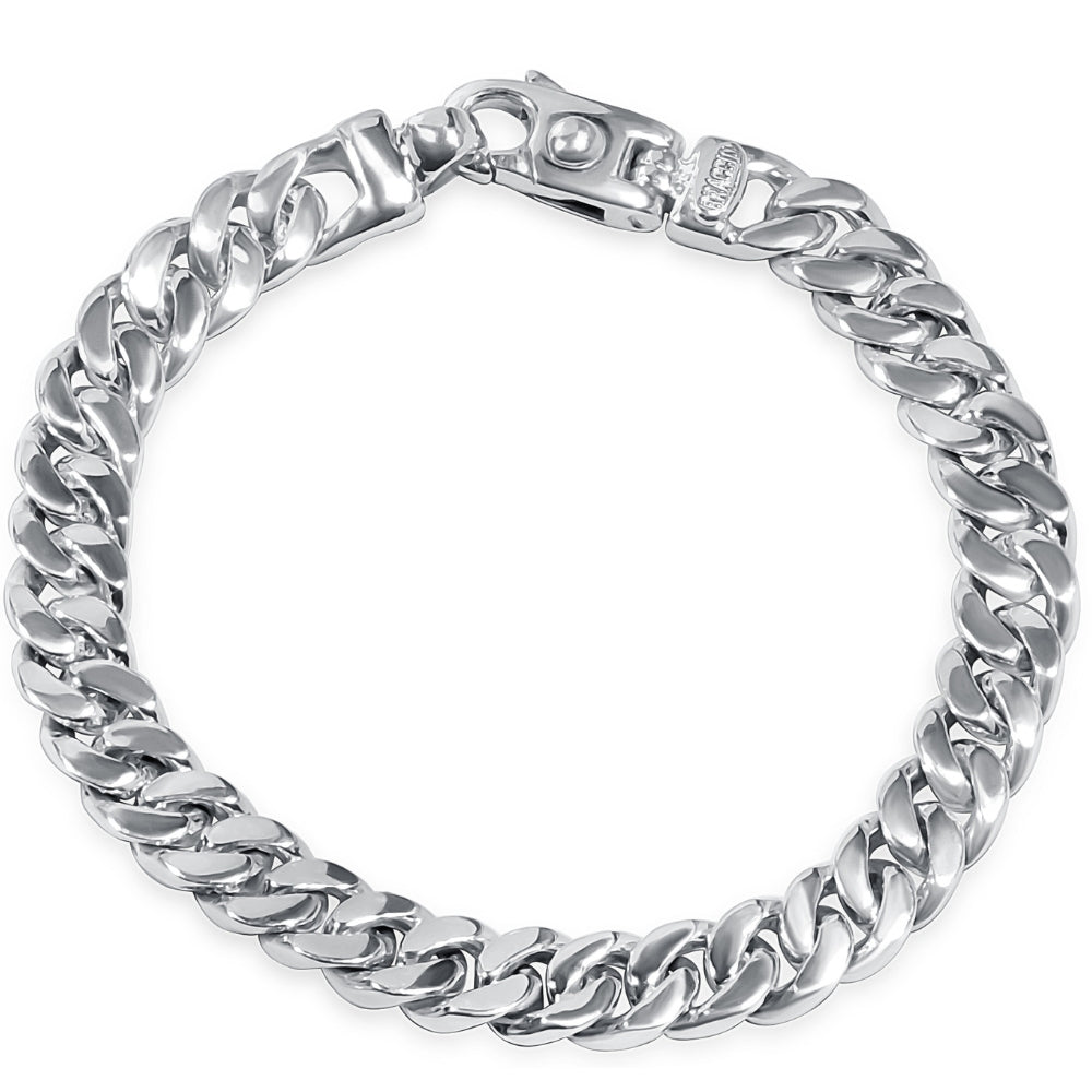Braccio Men's 36 Gram Cuban Link Solid Silver Bracelet 8.5"