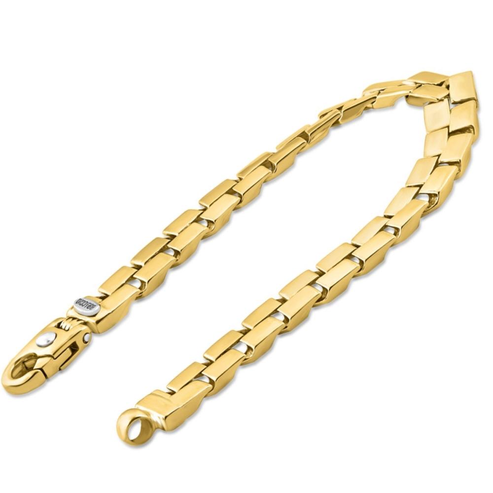 Braccio Men's 36 Gram Double Brick Row Solid Silver Bracelet 8.5"