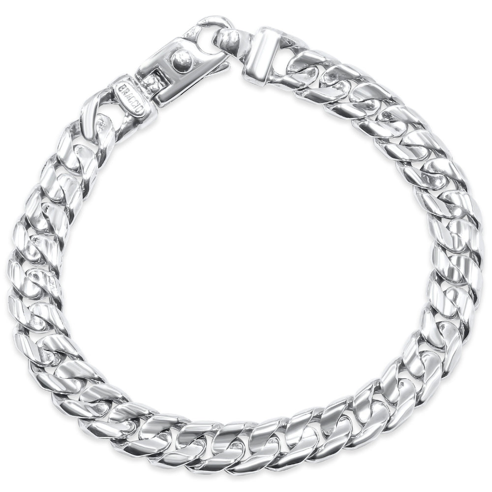 Braccio Men's 34 Gram Curb Link Solid Silver Bracelet 8.5"