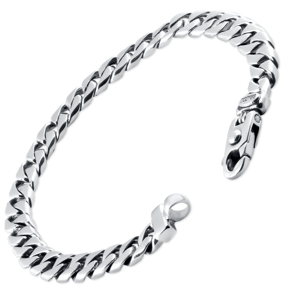 Braccio Men's 30 Gram Cuban Link Solid Silver Bracelet 8.5"