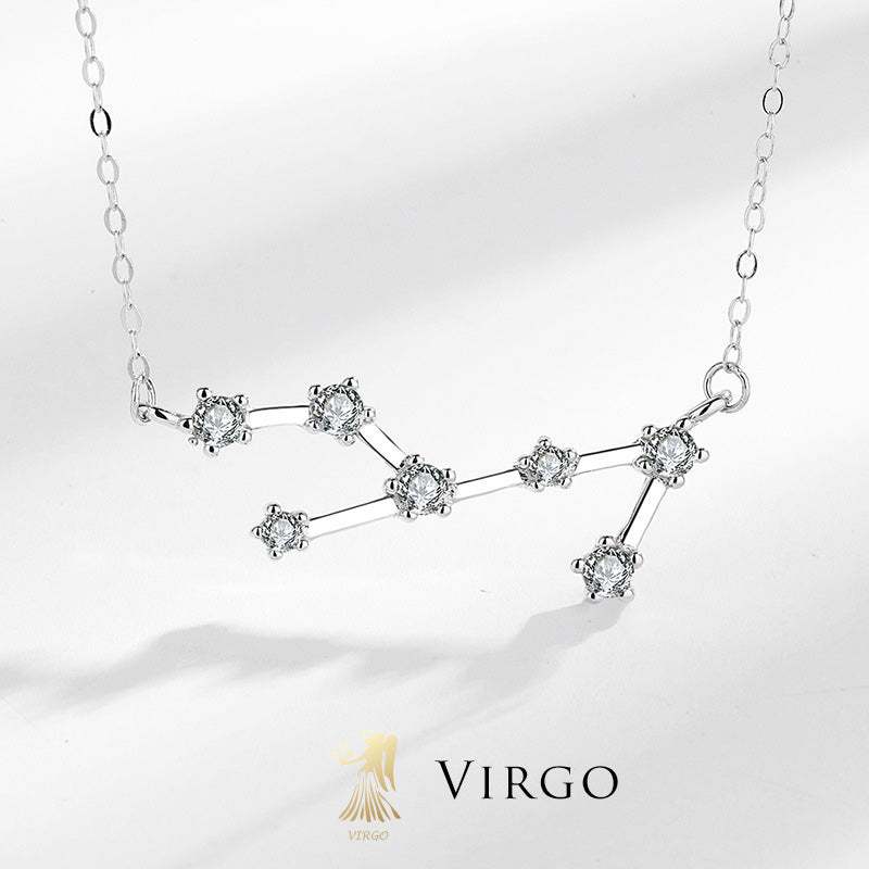 Fortune Jewel 925 Sterling Silver 12 Constellations of the Zodiac Astrology Blessing Necklace Pendant