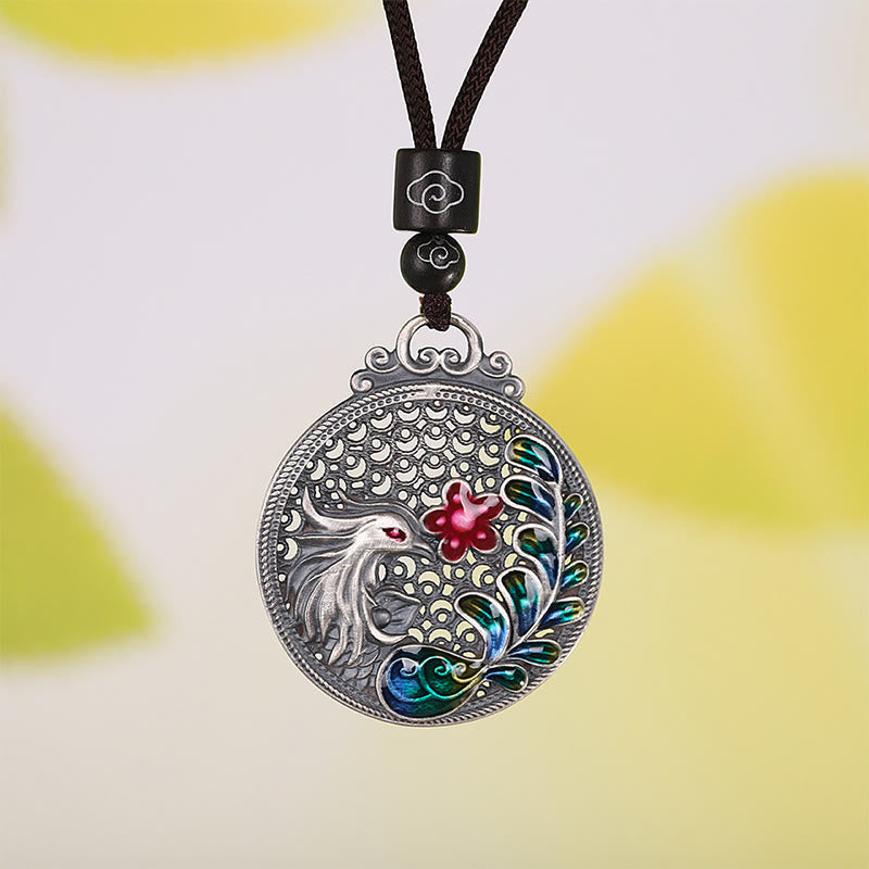 Fortune Jewel 990 Sterling Silver Phoenix Luck Protection Necklace Pendant