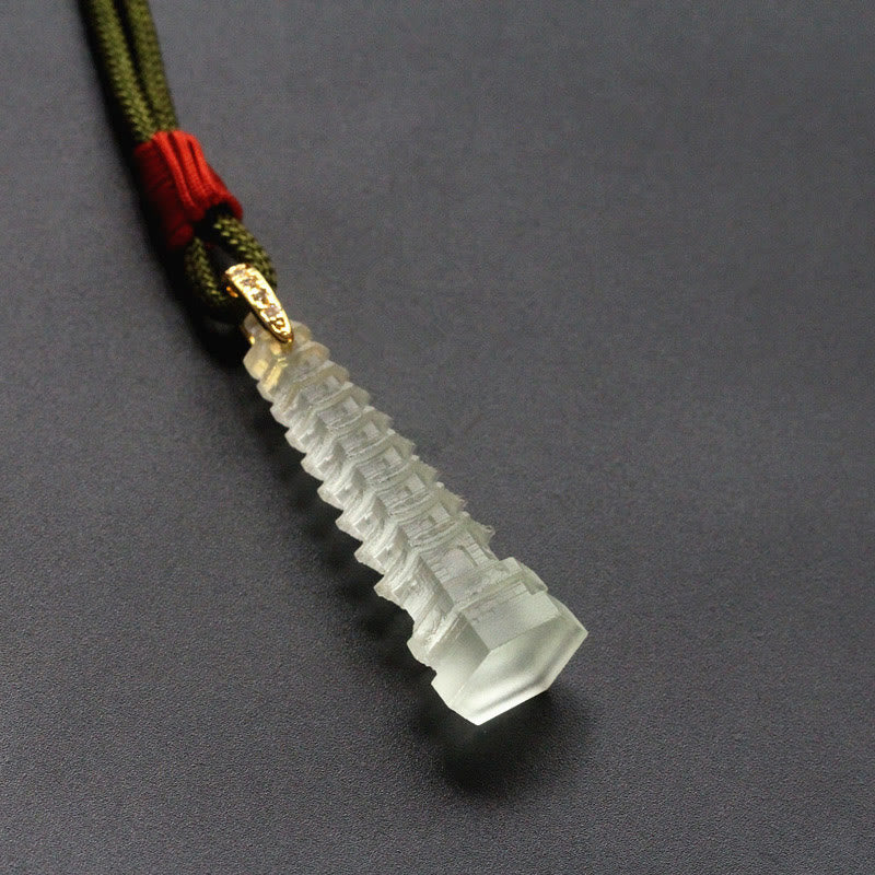 Fortune Jewel Liuli Ancient Pagoda Wisdom Necklace