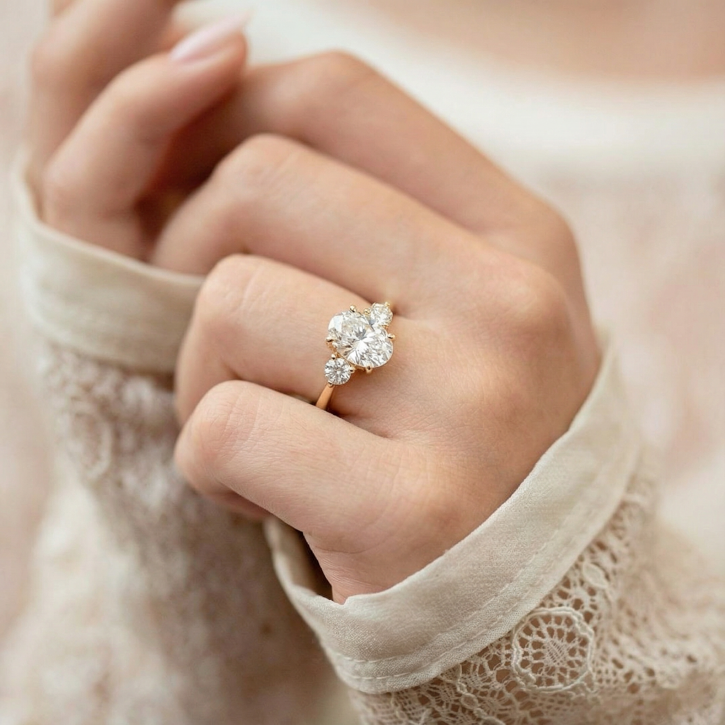 Genevieve’s Essence | 1.5CT Oval Lab‑Grown Diamond Engagement Ring