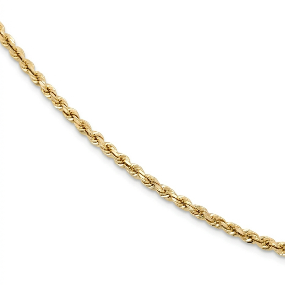 14K Yellow gold solid rope chain