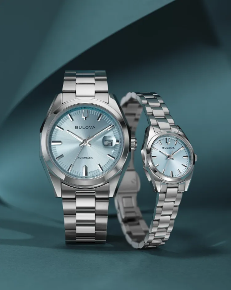 Gent's Bulova "Surveyor" Automatic with Light Blue Dial