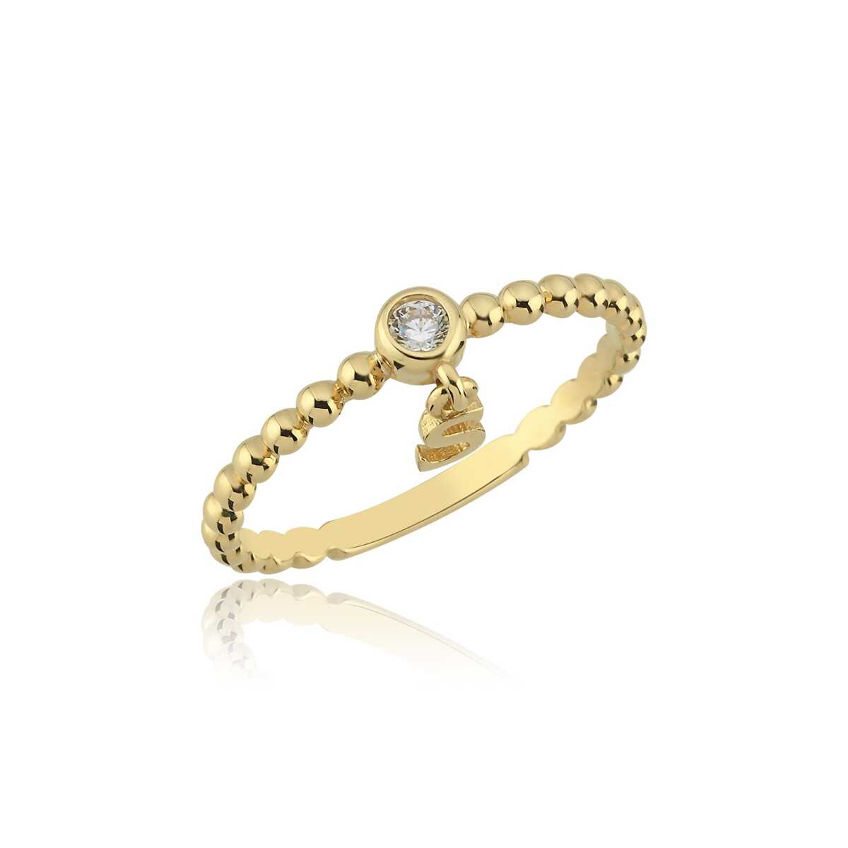 Letter Dangle Ring