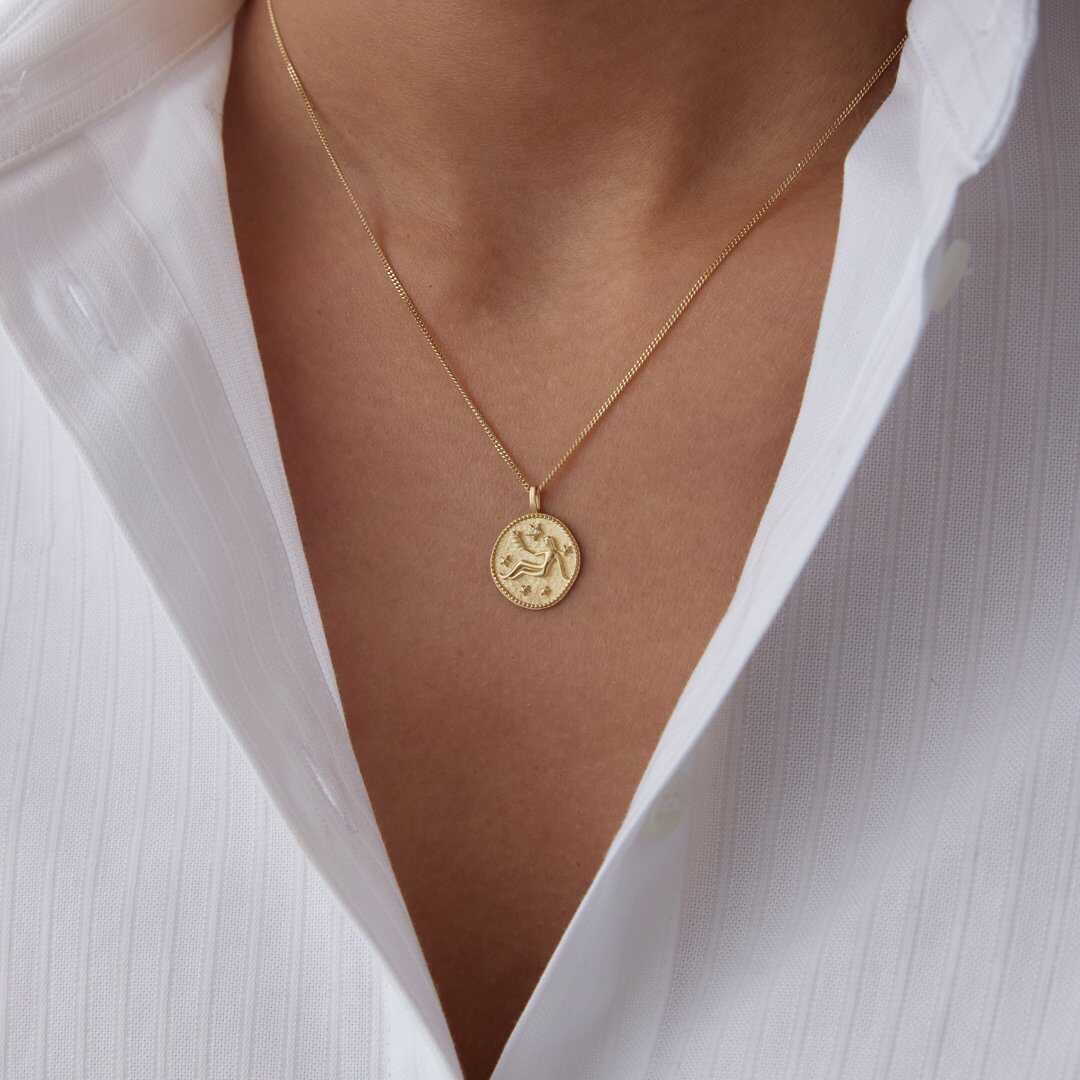 14k Gold Virgo Necklace