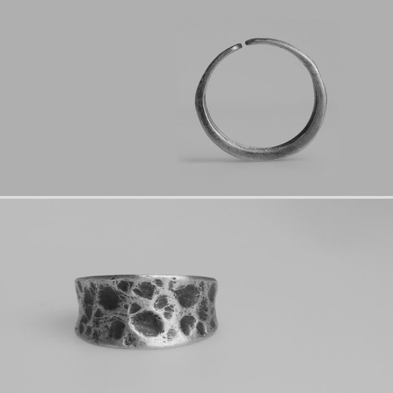 Fortune Jewel 925 Sterling Silver Bump Texture Design Protection Ring