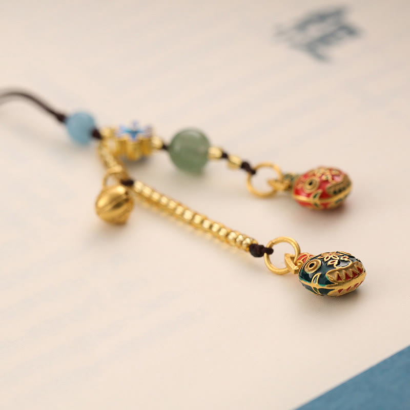 Fortune Jewel Gold Swallowing Beast Family Luck Key Chain
