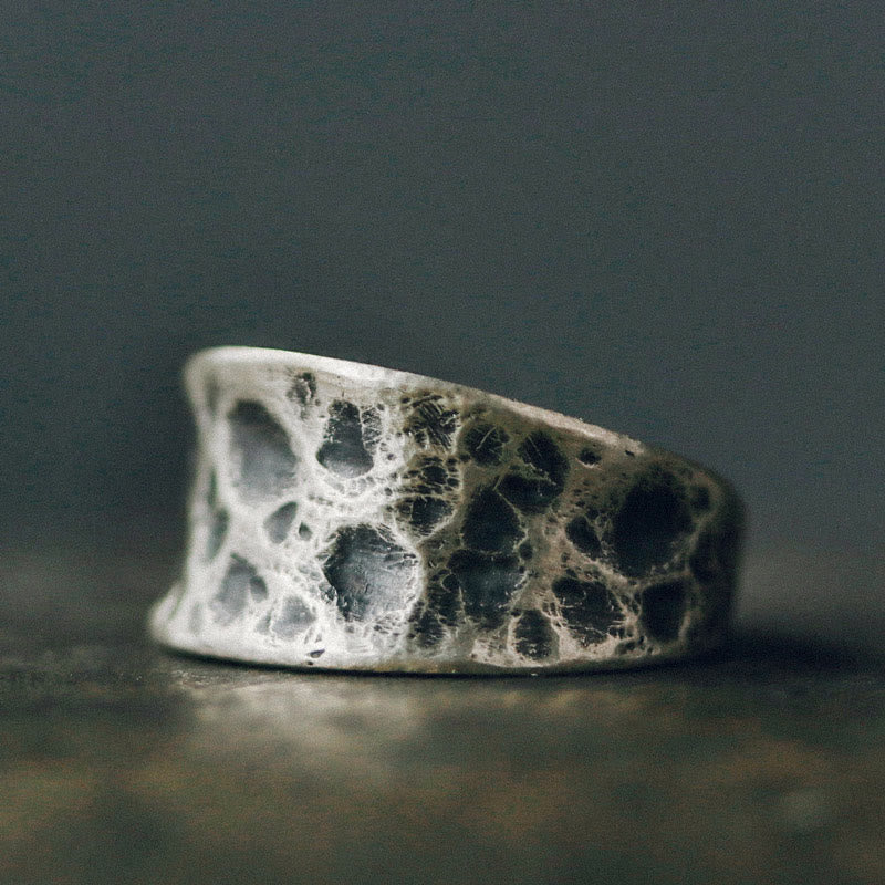 Fortune Jewel 925 Sterling Silver Bump Texture Design Protection Ring