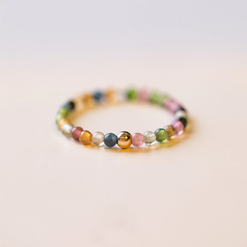 Fortune Jewel Natural Tourmaline Positive Love Ring