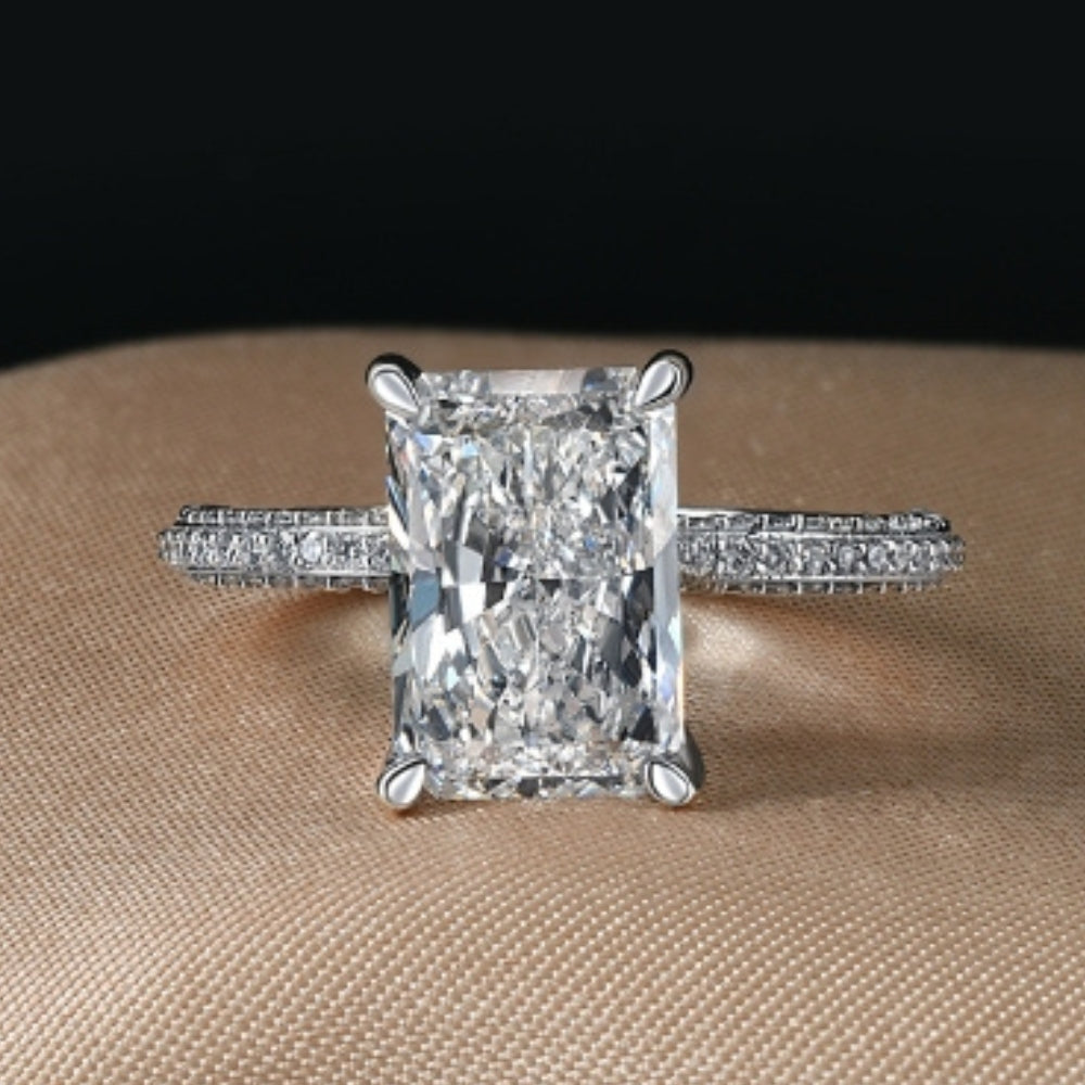 Certified 3.44Ct Cassidy Radiant Cut Diamond Engagement Ring 14k Gold Lab Grown