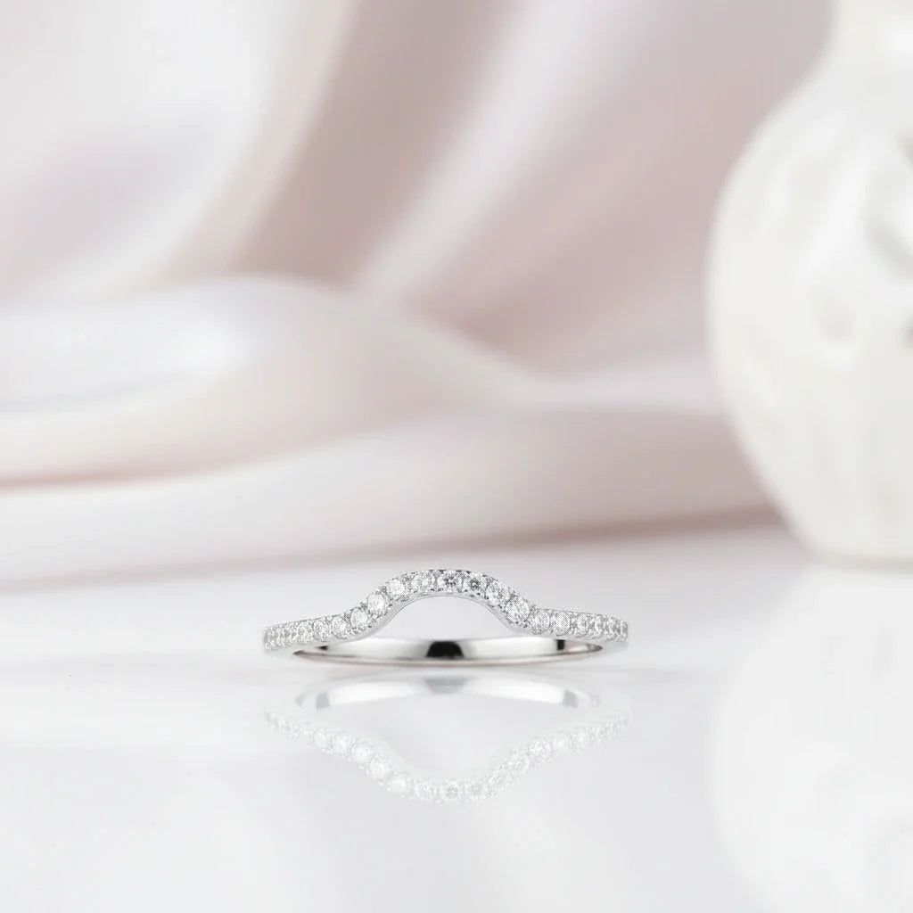 Single Stackable Curve Diamond Option Ring