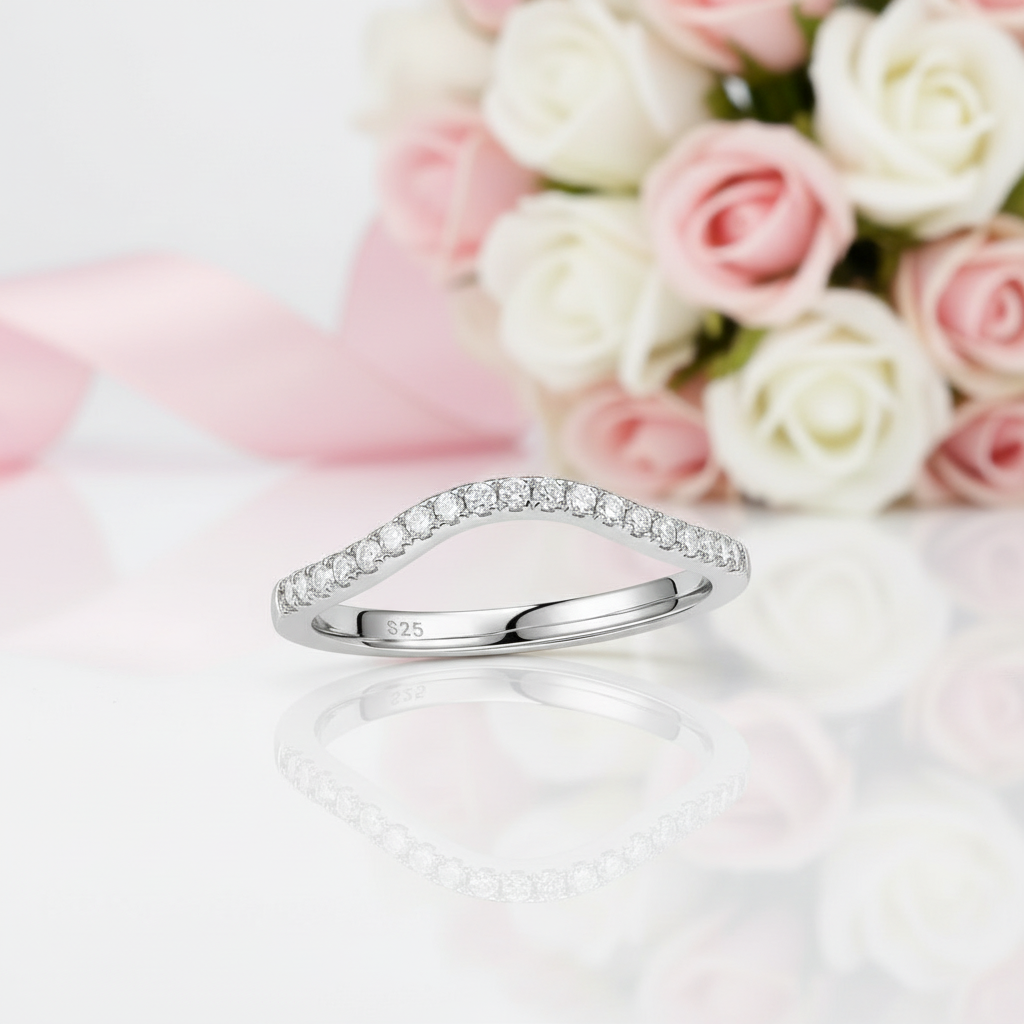 Single Stackable Curve Diamond Option Ring